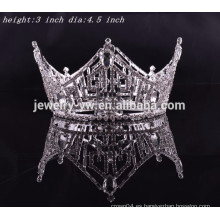 Accesorios del pelo del rey del partido cristales tiaras redondas llenas de la corona